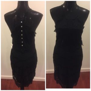 Free people: lace halter dress